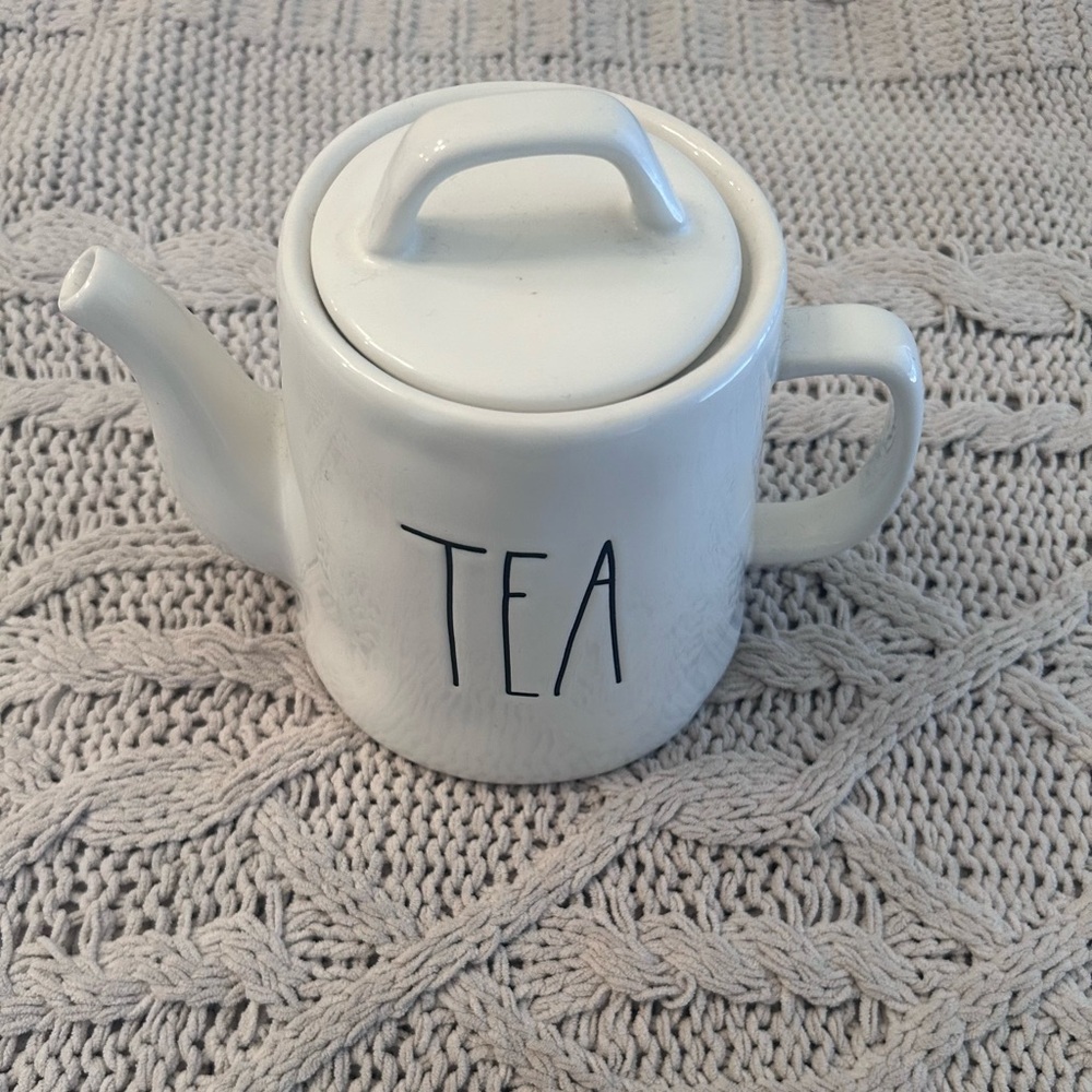 Rae Dunn White Ceramic Tea Pot